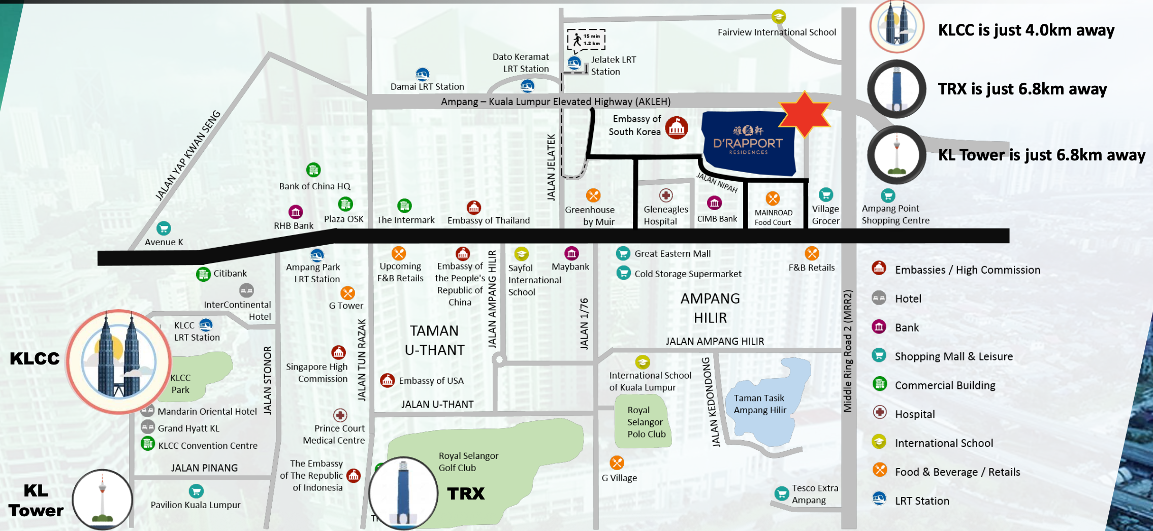 Capella Embassy location — Ampang Hilir, Kuala Lumpur